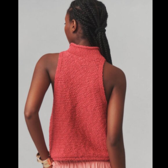 Brand New Pilcro Rolled Mock-Neck Sweater Tank - Picture 4 of 15